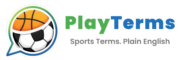 PlayTerms logo with sports icon explaining sports terms in plain English.